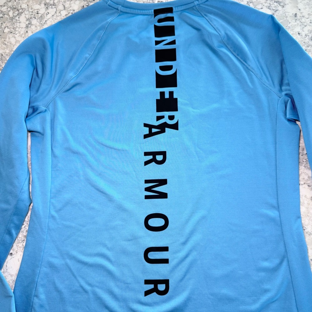 Under Armour ColdGear Women's Fitted Long Sleeve Shirt Blue S EUC - Picture 5 of 8